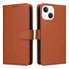 For iPhone 13 mini BETOPNICE BN-005 2 in 1 Detachable Imitate Genuine Leather Phone Case(Brown) - 1