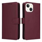 For iPhone 13 mini BETOPNICE BN-005 2 in 1 Detachable Imitate Genuine Leather Phone Case(Wine Red) - 1