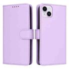 For iPhone 14 Plus BETOPNICE BN-005 2 in 1 Detachable Imitate Genuine Leather Phone Case(Light Purple) - 1