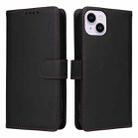 For iPhone 14 Plus BETOPNICE BN-005 2 in 1 Detachable Imitate Genuine Leather Phone Case(Black) - 1