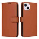For iPhone 14 Plus BETOPNICE BN-005 2 in 1 Detachable Imitate Genuine Leather Phone Case(Brown) - 1