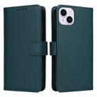 For iPhone 14 Plus BETOPNICE BN-005 2 in 1 Detachable Imitate Genuine Leather Phone Case(Blue) - 1