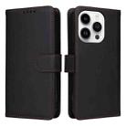 For iPhone 14 Pro BETOPNICE BN-005 2 in 1 Detachable Imitate Genuine Leather Phone Case(Black) - 1