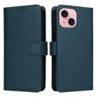 For iPhone 15 BETOPNICE BN-005 2 in 1 Detachable Imitate Genuine Leather Phone Case(Blue) - 1