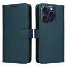 For iPhone 15 Pro BETOPNICE BN-005 2 in 1 Detachable Imitate Genuine Leather Phone Case(Blue) - 1