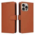 For iPhone 15 Pro Max BETOPNICE BN-005 2 in 1 Detachable Imitate Genuine Leather Phone Case(Brown) - 1