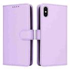 For iPhone X / XS BETOPNICE BN-005 2 in 1 Detachable Imitate Genuine Leather Phone Case(Light Purple) - 1