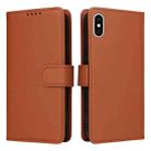 For iPhone X / XS BETOPNICE BN-005 2 in 1 Detachable Imitate Genuine Leather Phone Case(Brown) - 1