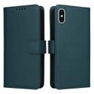 For iPhone X / XS BETOPNICE BN-005 2 in 1 Detachable Imitate Genuine Leather Phone Case(Blue) - 1