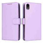 For iPhone XR BETOPNICE BN-005 2 in 1 Detachable Imitate Genuine Leather Phone Case(Light Purple) - 1