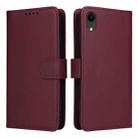 For iPhone XR BETOPNICE BN-005 2 in 1 Detachable Imitate Genuine Leather Phone Case(Wine Red) - 1