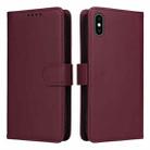 For iPhone XS Max BETOPNICE BN-005 2 in 1 Detachable Imitate Genuine Leather Phone Case(Brown) - 1