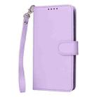 For iPhone 16 BETOPNICE BN-005 2 in 1 Detachable Imitate Genuine Leather Phone Case(Light Purple) - 2