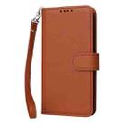 For iPhone 16 BETOPNICE BN-005 2 in 1 Detachable Imitate Genuine Leather Phone Case(Brown) - 2
