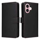 For iPhone 16 Plus BETOPNICE BN-005 2 in 1 Detachable Imitate Genuine Leather Phone Case(Black) - 1