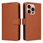 For iPhone 16 Pro BETOPNICE BN-005 2 in 1 Detachable Imitate Genuine Leather Phone Case(Brown) - 1