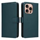 For iPhone 16 Pro BETOPNICE BN-005 2 in 1 Detachable Imitate Genuine Leather Phone Case(Blue) - 1