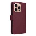 For iPhone 16 Pro BETOPNICE BN-005 2 in 1 Detachable Imitate Genuine Leather Phone Case(Wine Red) - 3