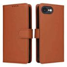 For iPhone 16e BETOPNICE BN-005 2 in 1 Detachable Imitate Genuine Leather Phone Case(Brown) - 1