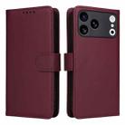 For iPhone 17 Pro Max BETOPNICE BN-005 2 in 1 Detachable Imitate Genuine Leather Phone Case(Wine Red) - 1