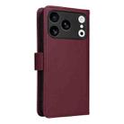For iPhone 17 Pro BETOPNICE BN-005 2 in 1 Detachable Imitate Genuine Leather Phone Case(Wine Red) - 3