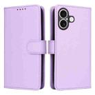 For iPhone 17 BETOPNICE BN-005 2 in 1 Detachable Imitate Genuine Leather Phone Case(Light Purple) - 1