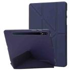 For Samsung Galaxy Tab S10+ / S9+ Deformation Silicone Leather Tablet Case(Dark Blue) - 1
