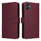 For Samsung Galaxy A04E 4G BETOPNICE BN-005 2 in 1 Detachable Imitate Genuine Leather Phone Case(Wine Red) - 1