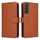 For Samsung Galaxy S21 BETOPNICE BN-005 2 in 1 Detachable Imitate Genuine Leather Phone Case(Brown) - 1