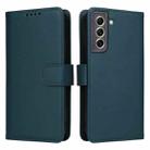 For Samsung Galaxy S21 FE BETOPNICE BN-005 2 in 1 Detachable Imitate Genuine Leather Phone Case(Blue) - 1