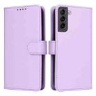 For Samsung Galaxy S21+ BETOPNICE BN-005 2 in 1 Detachable Imitate Genuine Leather Phone Case(Light Purple) - 1