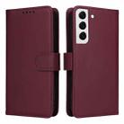 For Samsung Galaxy S22 BETOPNICE BN-005 2 in 1 Detachable Imitate Genuine Leather Phone Case(Wine Red) - 1