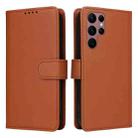 For Samsung Galaxy S22 Ultra BETOPNICE BN-005 2 in 1 Detachable Imitate Genuine Leather Phone Case(Brown) - 1