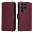 For Samsung Galaxy S23 Ultra BETOPNICE BN-005 2 in 1 Detachable Imitate Genuine Leather Phone Case(Wine Red) - 1