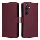 For Samsung Galaxy S24+ 5G BETOPNICE BN-005 2 in 1 Detachable Imitate Genuine Leather Phone Case(Wine Red) - 1