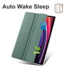 For Samsung Galaxy Tab S10 FE / S9 3-folding Transparent TPU Smart Leather Tablet Case with Pen Slot(Green) - 2