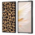 For Honor V Purse Black Edge Leopard PU Phone Case(Golden) - 1