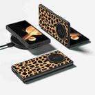 For Honor Magic V3 Black Edge Leopard PU Phone Case(Golden) - 2