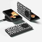 For Honor Magic V3 Black Edge Leopard PU Phone Case(Silver) - 2