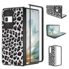 For Honor Magic Vs3 Black Edge Leopard PU Phone Case(Silver) - 1