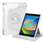 For iPad 10.2 2021 / 2020 360 Rotation Detachable Clear Acrylic Leather Tablet Case(Grey) - 1