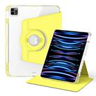 For iPad Air 13 2024 / Pro 12.9 2022 360 Rotation Detachable Clear Acrylic Leather Tablet Case(Yellow) - 1
