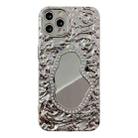 For iPhone 14 Pro Rose Texture Mirror TPU Phone Case(Silver) - 1