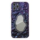 For iPhone 13 Pro Max Rose Texture Mirror TPU Phone Case(Purple) - 1