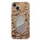 For iPhone 13 Rose Texture Mirror TPU Phone Case(Gold) - 1