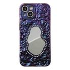 For iPhone 13 Rose Texture Mirror TPU Phone Case(Purple) - 1