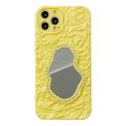 For iPhone 12 Pro Max Rose Texture Mirror TPU Phone Case(Yellow) - 1