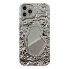 For iPhone 11 Pro Max Rose Texture Mirror TPU Phone Case(Silver) - 1