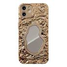 For iPhone 11 Rose Texture Mirror TPU Phone Case(Gold) - 1
