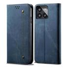 For Xiaomi Redmi K70/K70 Pro Denim Texture Casual Style Horizontal Flip Leather Case(Blue) - 1